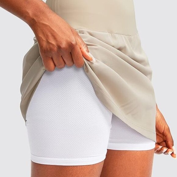 G Gradual Golf Skorts for Women with Pockets High Waisted KHAKI X-SMALL - Picture 10 of 13